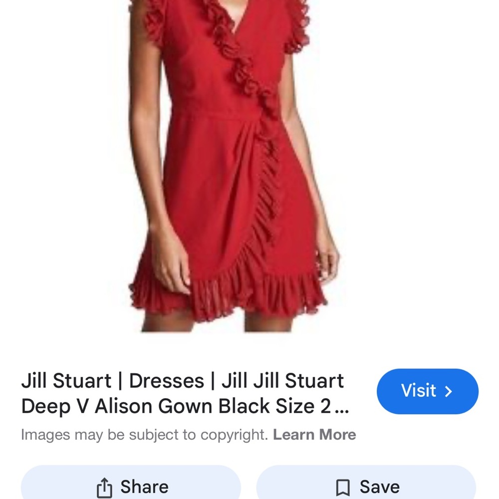 Jill Stuart Scarlet Ruffle Mini Dress